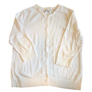 CROFT&BARROW mesh front cardigan